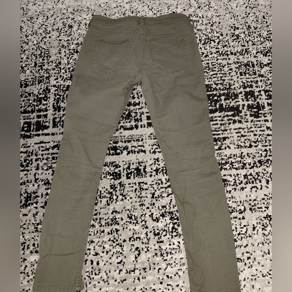 H&M Khaki Green Skinny Ankle Jeans - Regular Waist - Size 28 - Picture 8 of 16